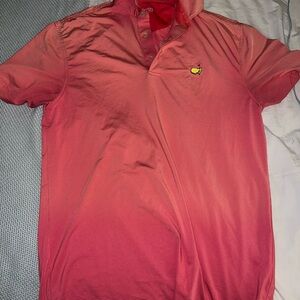 Masters Red Polo Shirt with Classic Collar and Short Sleeves